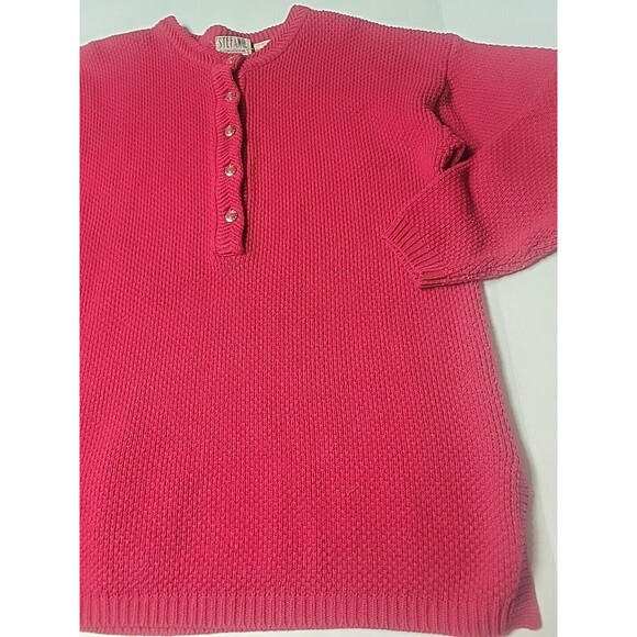 Vintage Stefano International Red Chunky Knit Christmas Sweater Sz M - Picture 1 of 10